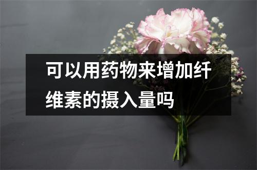 可以用药物来增加纤维素的摄入量吗