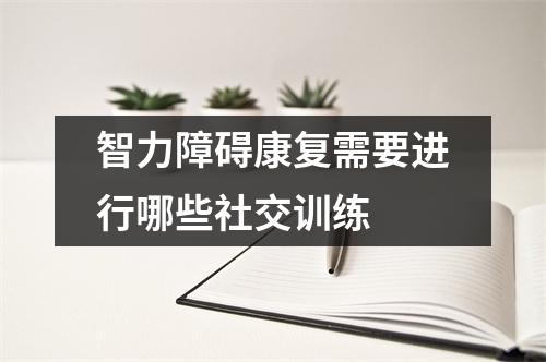 智力障碍康复需要进行哪些社交训练