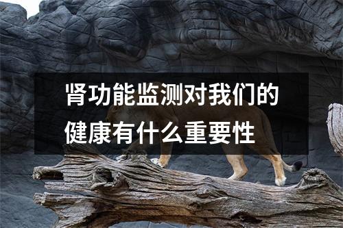 肾功能监测对我们的健康有什么重要性 