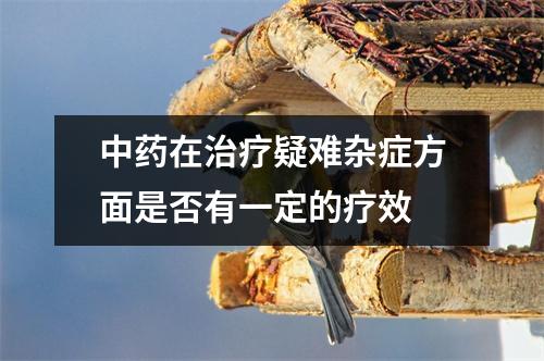中药在治疗疑难杂症方面是否有一定的疗效