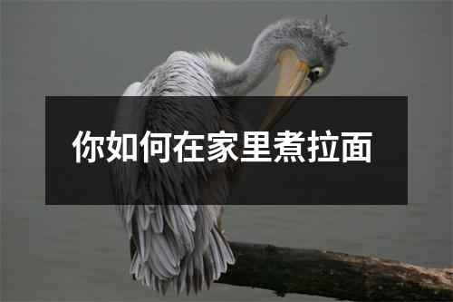 你如何在家里煮拉面