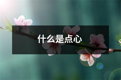 什么是点心 