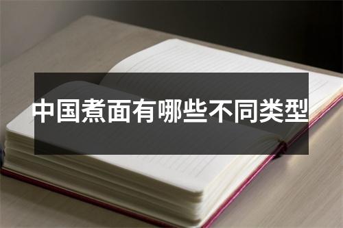 中国煮面有哪些不同类型