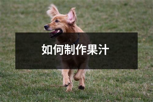 如何制作果汁 