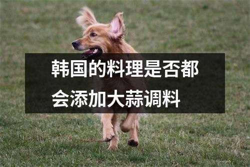韩国的料理是否都会添加大蒜调料 