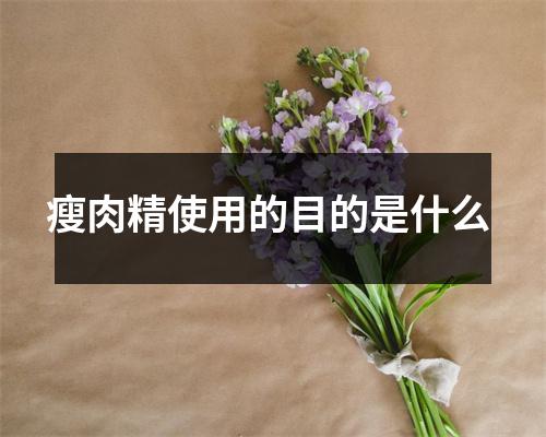 瘦肉精使用的目的是什么 