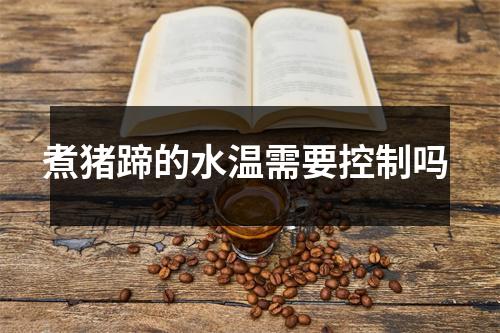 煮猪蹄的水温需要控制吗