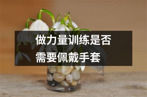 做力量训练是否需要佩戴手套