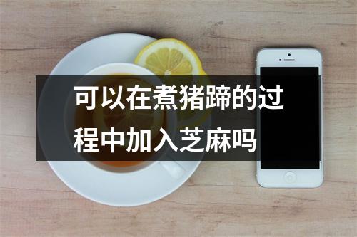 可以在煮猪蹄的过程中加入芝麻吗