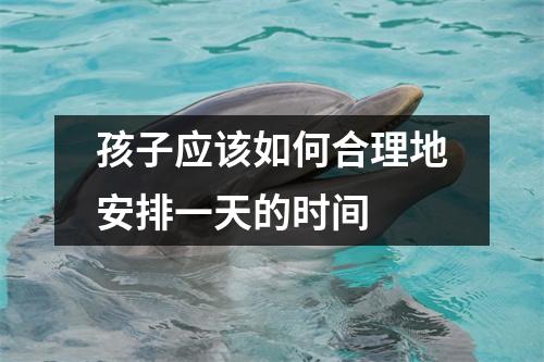 孩子应该如何合理地安排一天的时间 
