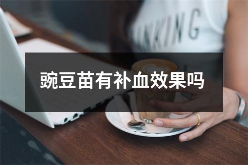 豌豆苗有补血效果吗