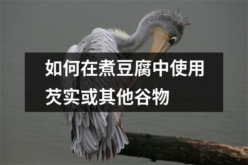 如何在煮豆腐中使用芡实或其他谷物