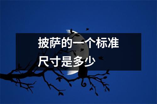 披萨的一个标准尺寸是多少