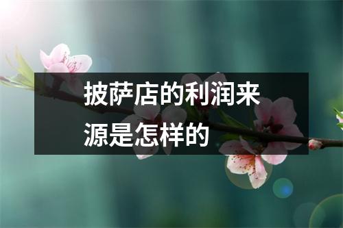 披萨店的利润来源是怎样的