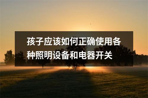 孩子应该如何正确使用各种照明设备和电器开关 孩子应该如何正确使用各种照明设备和电器开关