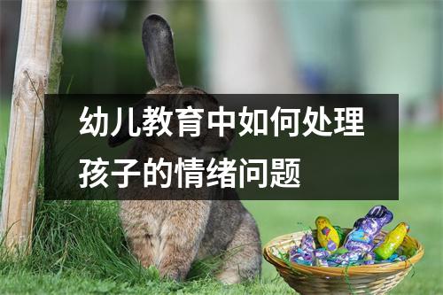 幼儿教育中如何处理孩子的情绪问题 