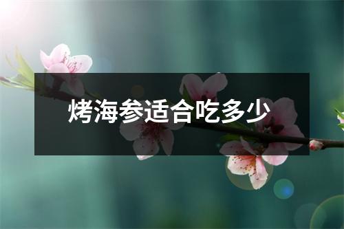 烤海参适合吃多少