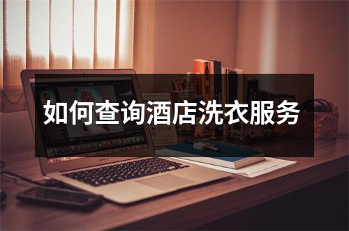 如何查询酒店洗衣服务