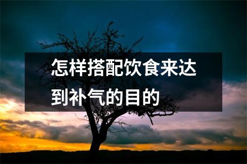 怎样搭配饮食来达到补气的目的