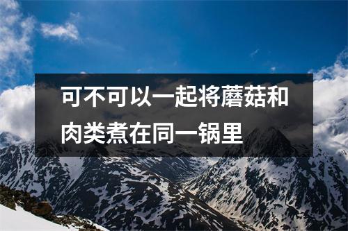 可不可以一起将蘑菇和肉类煮在同一锅里 可不可以一起将蘑菇和肉类煮在同一锅里