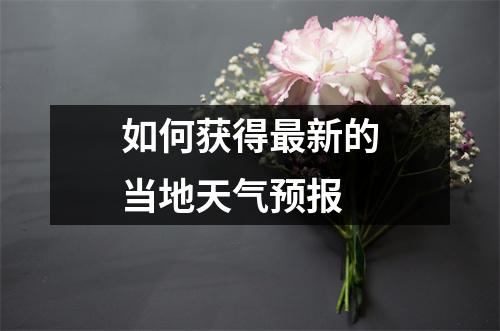 如何获得最新的当地天气预报 