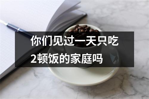你们见过一天只吃2顿饭的家庭吗