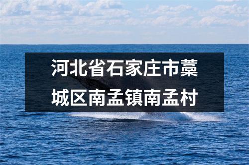 河北省石家庄市藁城区南孟镇南孟村