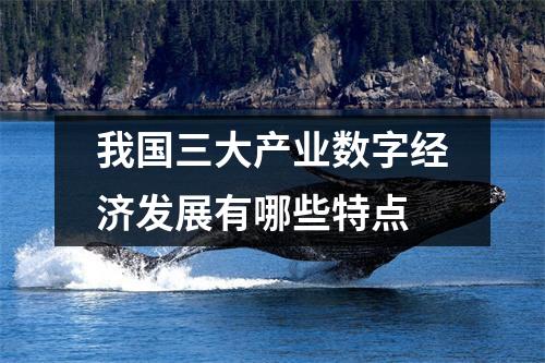 我国三大产业数字经济发展有哪些特点