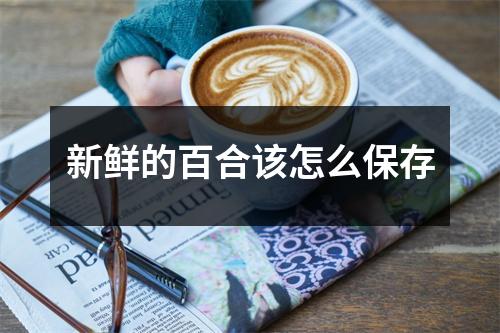 新鲜的百合该怎么保存