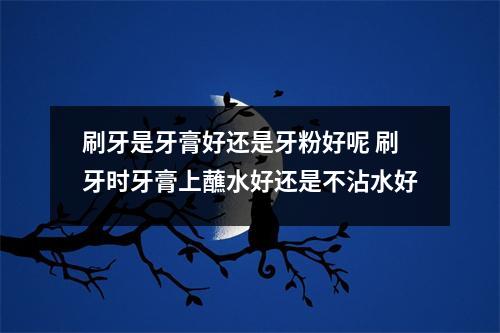 刷牙是牙膏好还是牙粉好呢 刷牙时牙膏上蘸水好还是不沾水好