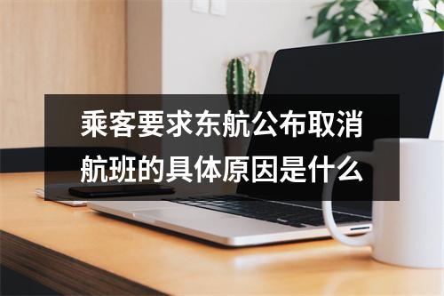 乘客要求东航公布取消航班的具体原因是什么