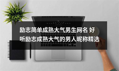 励志简单成熟大气男生网名 好听励志成熟大气的男人昵称精选