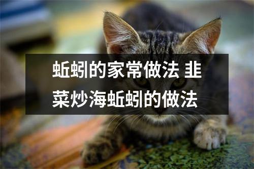 蚯蚓的家常做法 韭菜炒海蚯蚓的做法