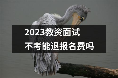 2023教资面试不考能退报名费吗