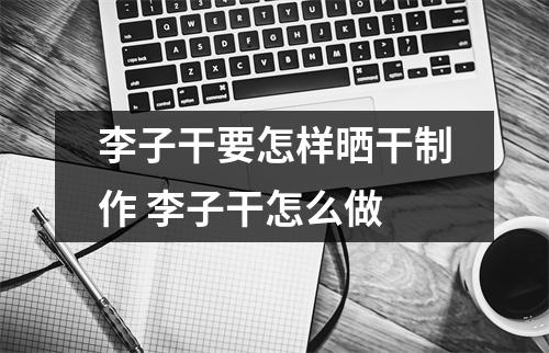 李子干要怎样晒干制作 李子干怎么做