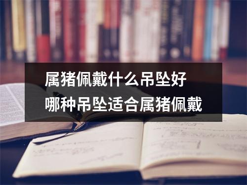 属猪佩戴什么吊坠好 哪种吊坠适合属猪佩戴