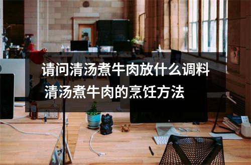 请问清汤煮牛肉放什么调料 清汤煮牛肉的烹饪方法