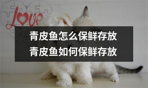 青皮鱼怎么保鲜存放 青皮鱼如何保鲜存放