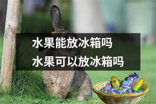 水果能放冰箱吗 水果可以放冰箱吗