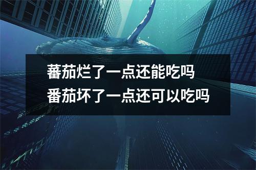 蕃茄烂了一点还能吃吗 番茄坏了一点还可以吃吗