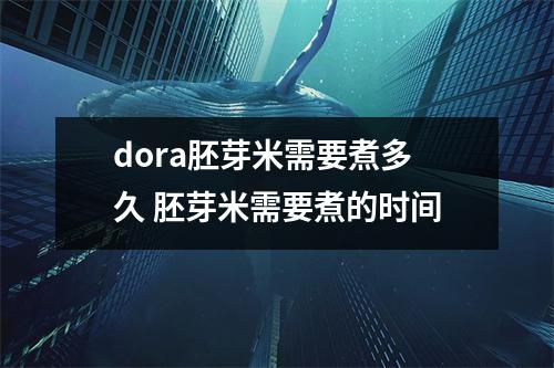 dora胚芽米需要煮多久 胚芽米需要煮的时间