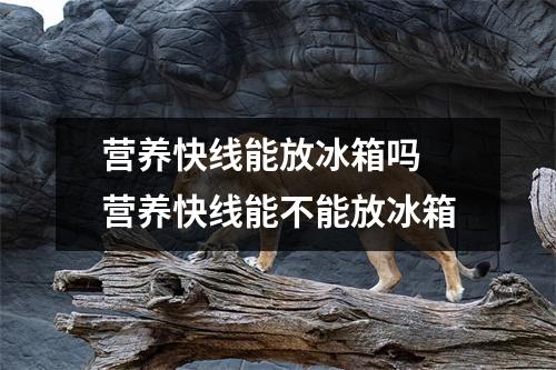 营养快线能放冰箱吗 营养快线能不能放冰箱