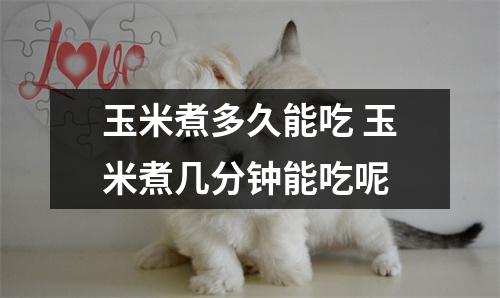 玉米煮多久能吃 玉米煮几分钟能吃呢