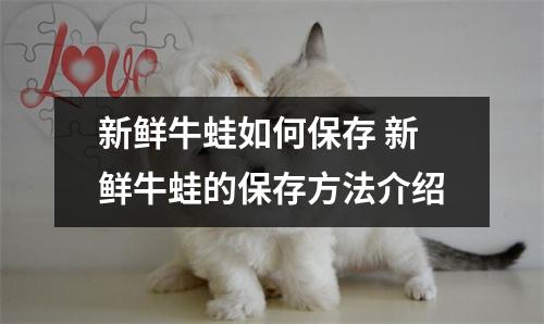 新鲜牛蛙如何保存 新鲜牛蛙的保存方法介绍