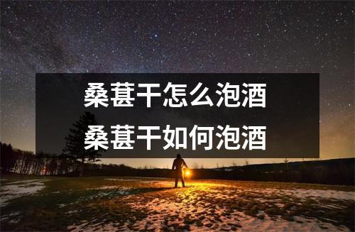 桑葚干怎么泡酒 桑葚干如何泡酒