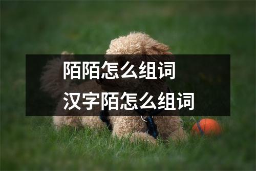 陌陌怎么组词 汉字陌怎么组词