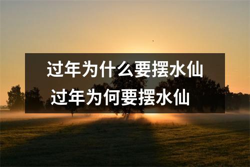 过年为什么要摆水仙 过年为何要摆水仙