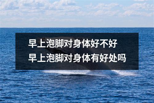 早上泡脚对身体好不好 早上泡脚对身体有好处吗
