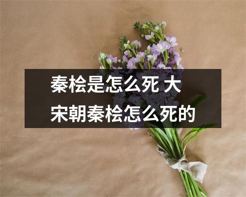 秦桧是怎么死 大宋朝秦桧怎么死的