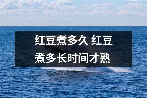 红豆煮多久 红豆煮多长时间才熟 红豆煮多久 红豆煮多长时间才熟